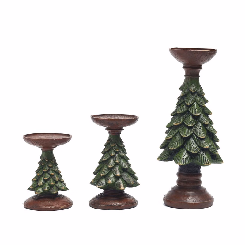 Christmas tree candlestick decoration