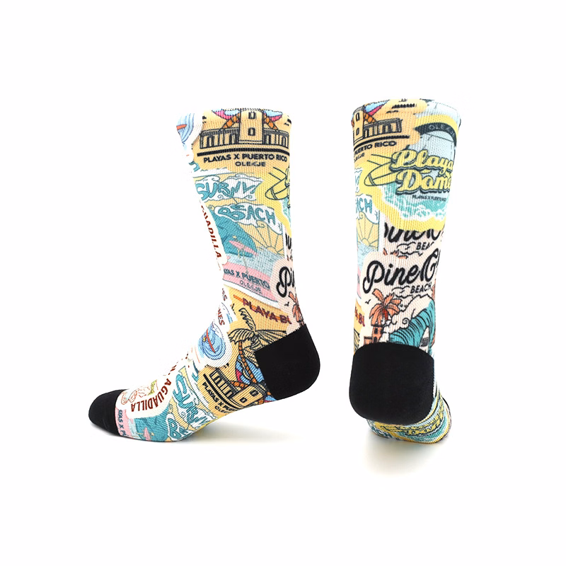 Full Color Dye Sublimation Quick Dry Athletic Socks
