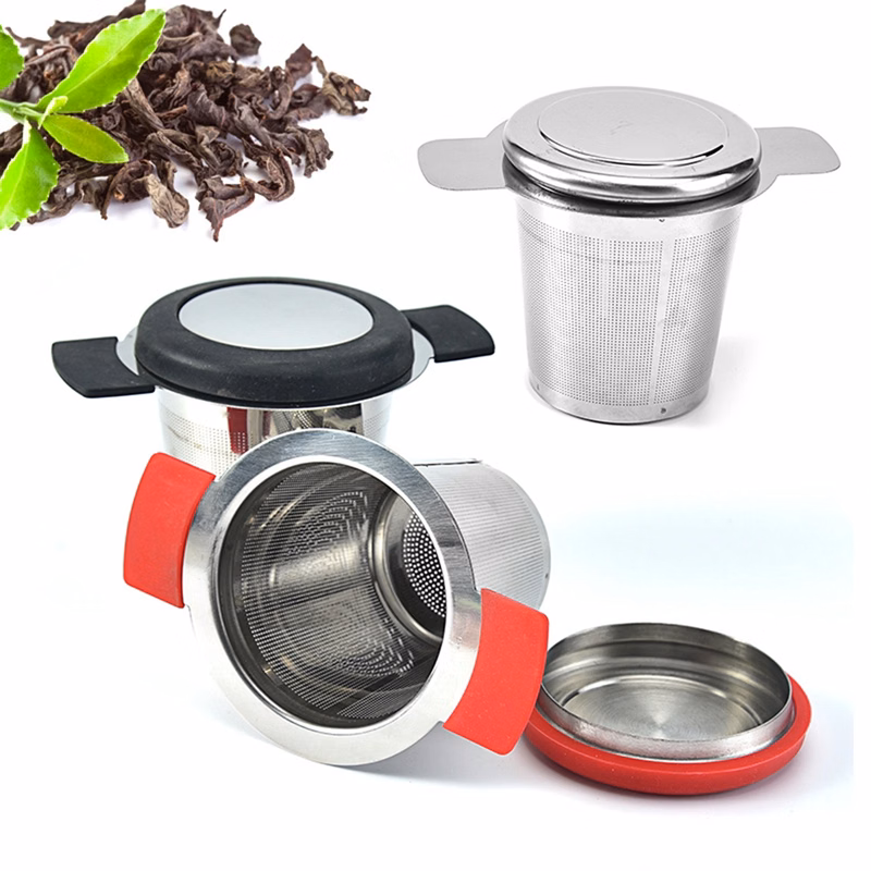 304 Stainless Steel Tea Strainer With Cover