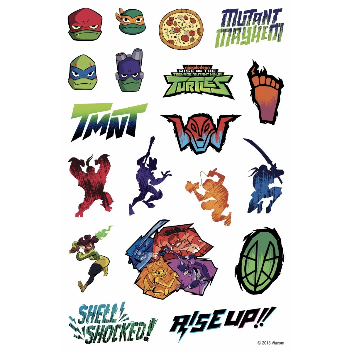 Waterless Peel & Stick Tattoo Custom Assortment Sheet - Die Cut to Shape - Full Color 1