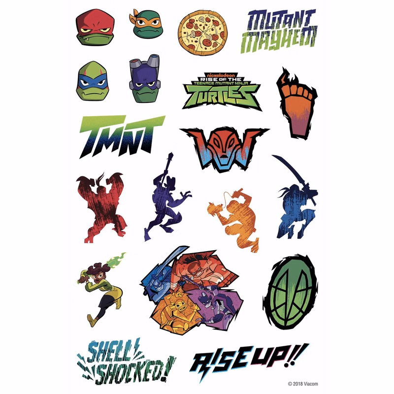 Waterless Peel & Stick Tattoo Custom Assortment Sheet - Die Cut to Shape - Full Color
