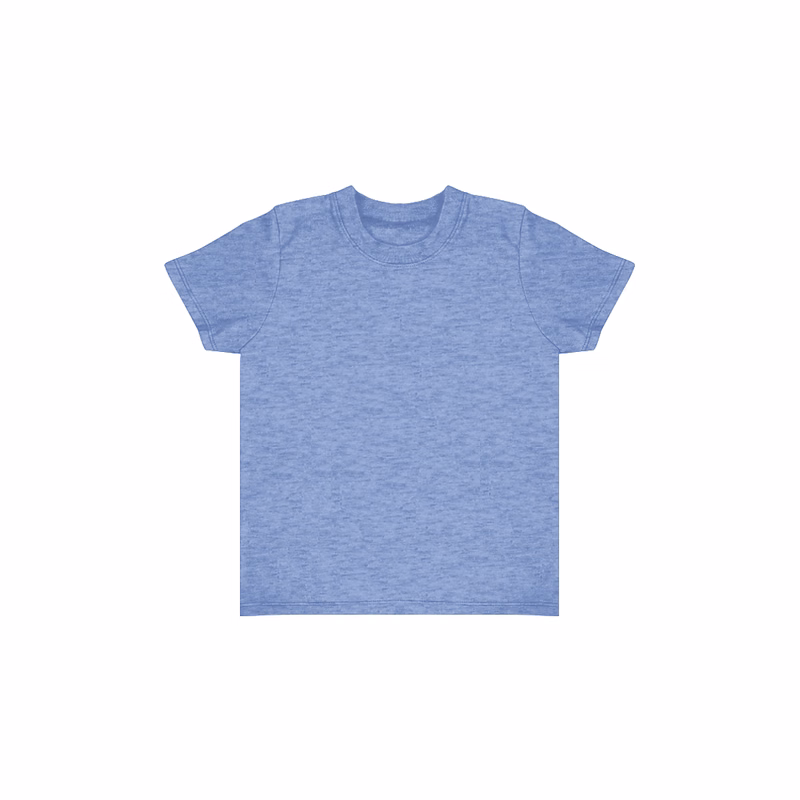 Toddler Blend Short Sleeve Coverstitch Neck Tee