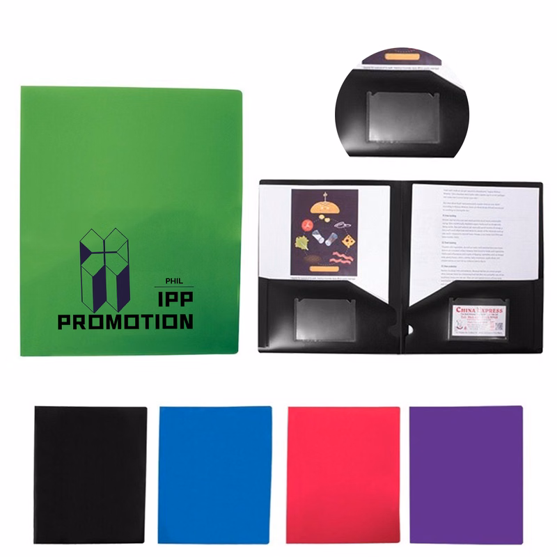 2-Pocket Folder with Business Card Slots