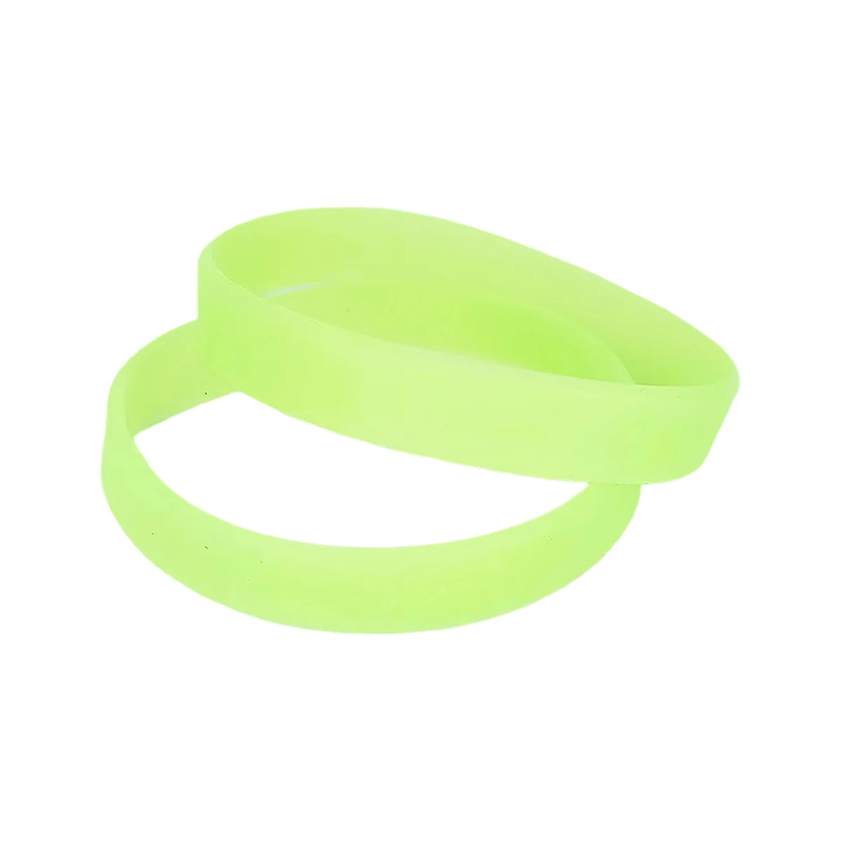 Silicone Wristband Glow In The Dark 8 x 0.5" Durable Design 1