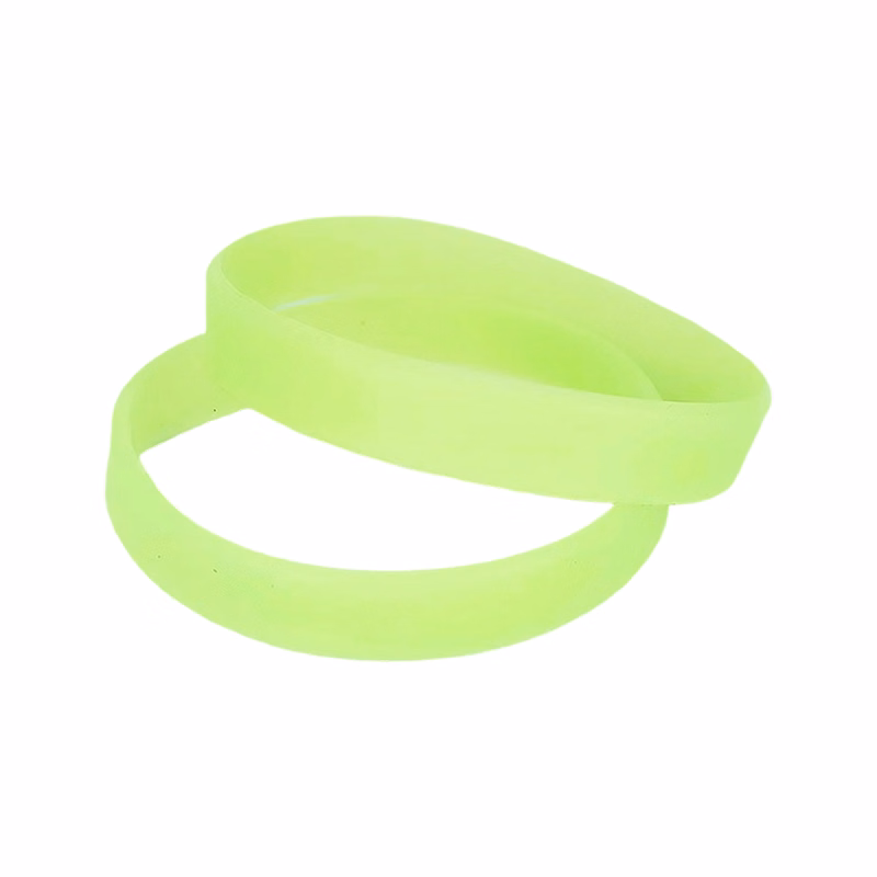 Silicone Wristband Glow In The Dark 8 x 0.5" Durable Design