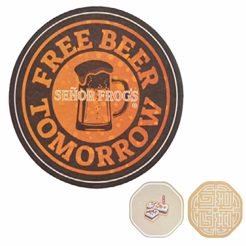 White 3.5" Round - Pulpboard Coasters