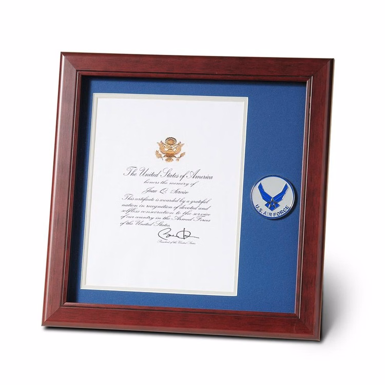 Aim High Air Force Medallion 8-Inch by 10-Inch Presidential Memorial Certificate Frame