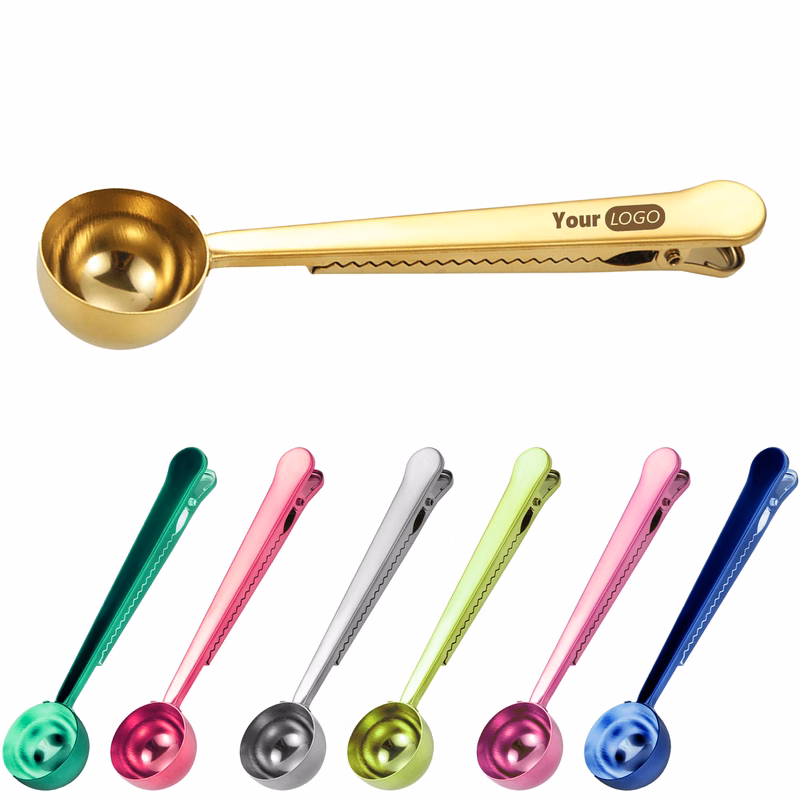 Stainless Steel Precision Coffee Scoop With Sealing Clip For Freshness