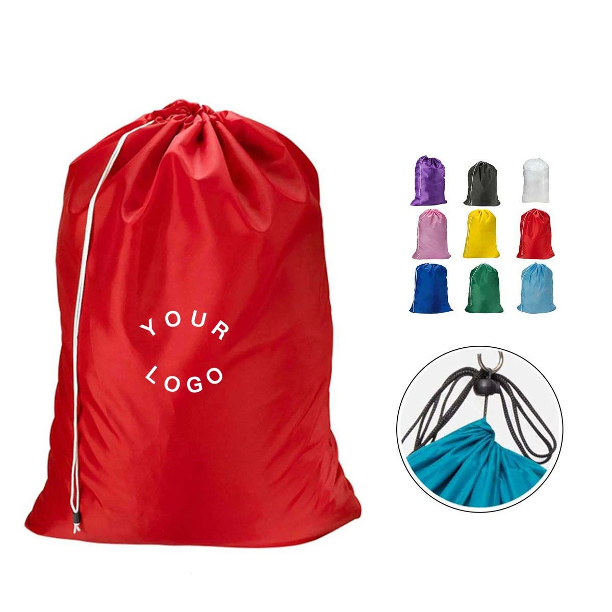 Large Nylon Laundry Bag with Secure Drawstring 1