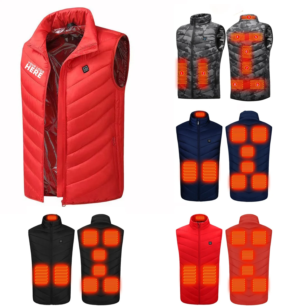 9 Zones Heated Vest USB Charging 1