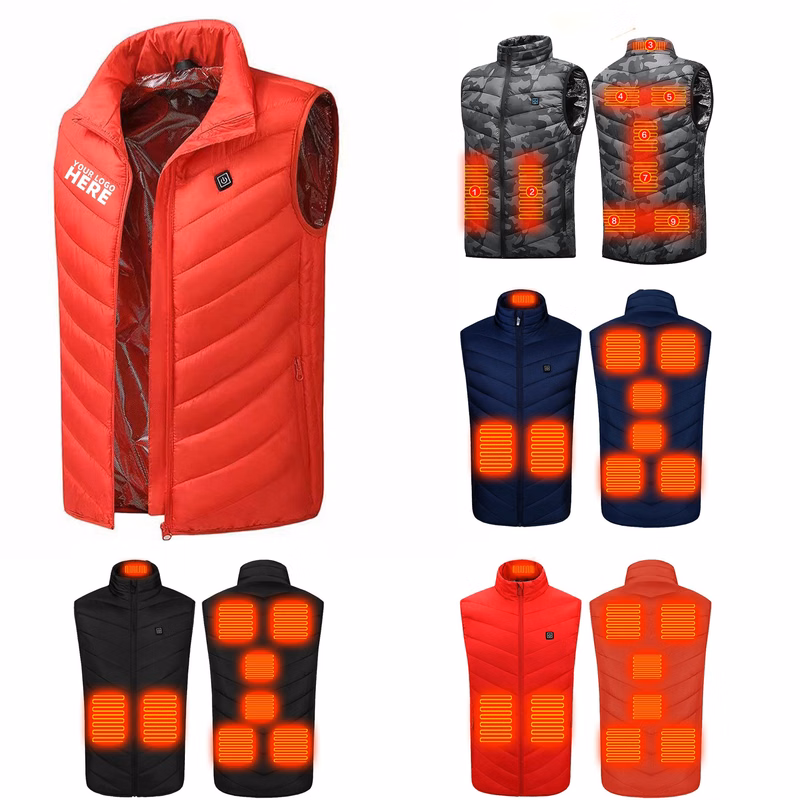9 Zones Heated Vest USB Charging