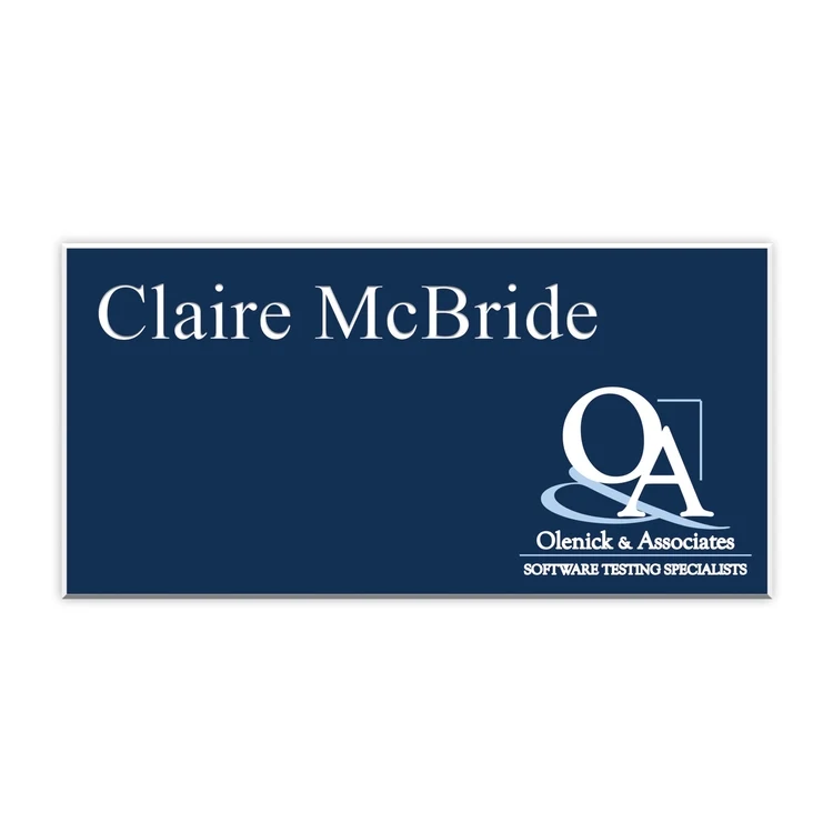 Name Plate w/UV Inkjet Logo & Engraved (40-49 Sq. Inches) 1