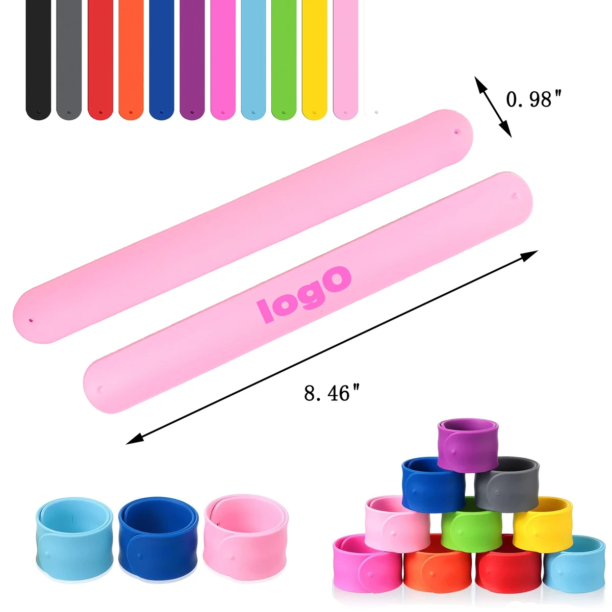 Silicone Custom Slap Bracelets 1