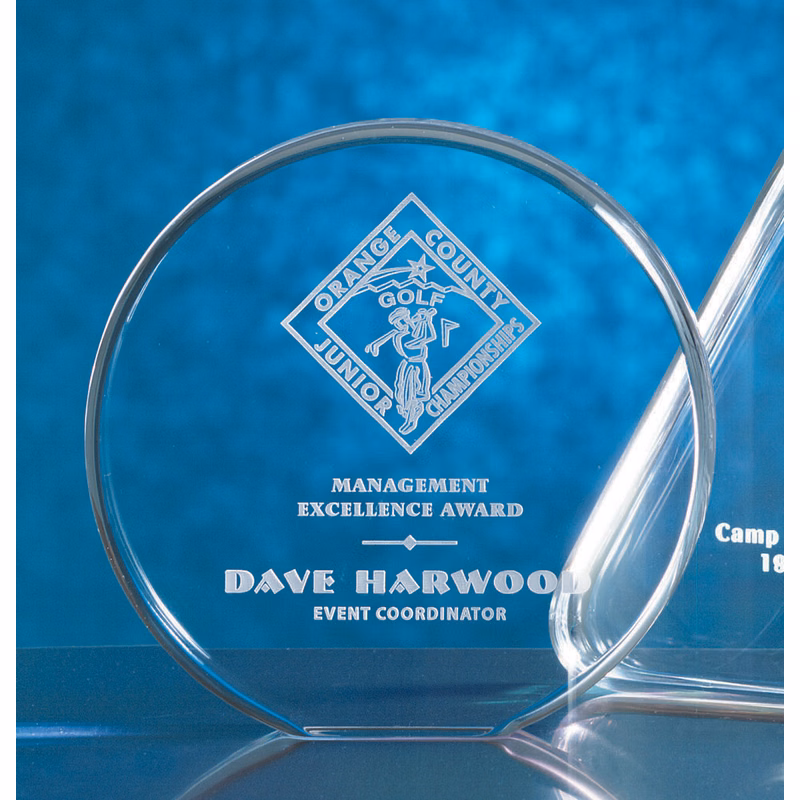 4" Lucite Circle Award