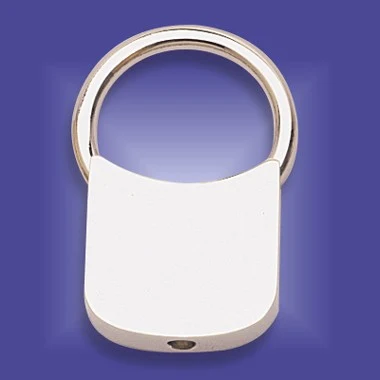 Solid Brass Silver Color Round Bottom Key Ring 1