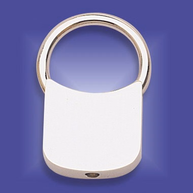 Solid Brass Silver Color Round Bottom Key Ring