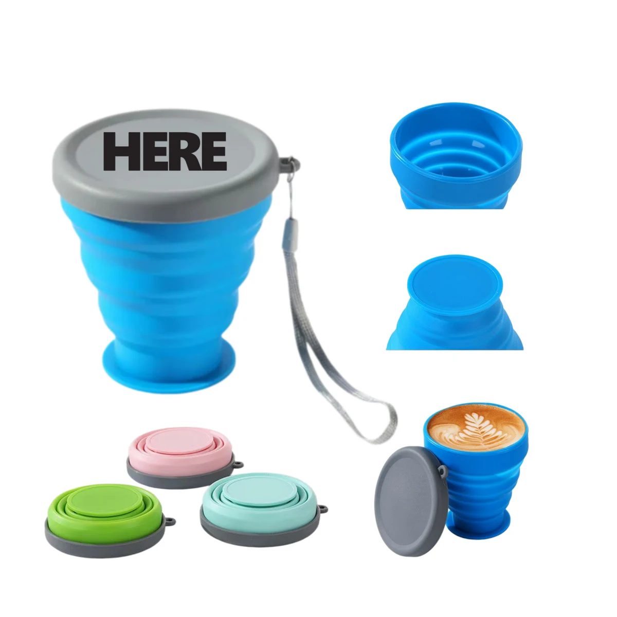 200ml Foldable Silicone Travel Cup 1