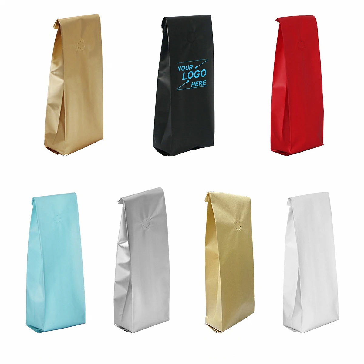 16 oz Resealable Coffee Bag with Air Valve 1