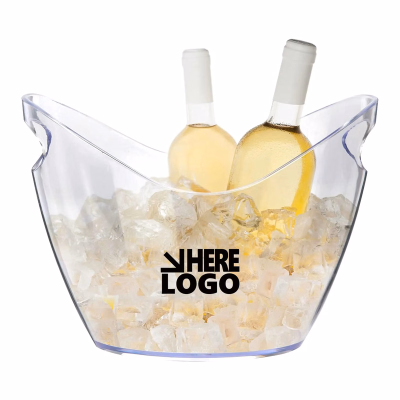 M4L Clear Acrylic Wine Ice Bucket MOQ 10PCS
