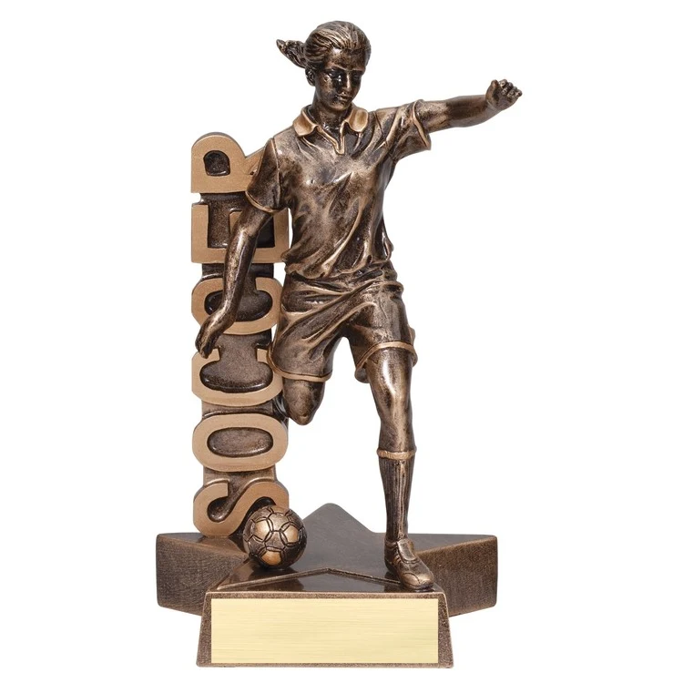 8 1/2" Tall Soccer Female Billboard Resin Award 1