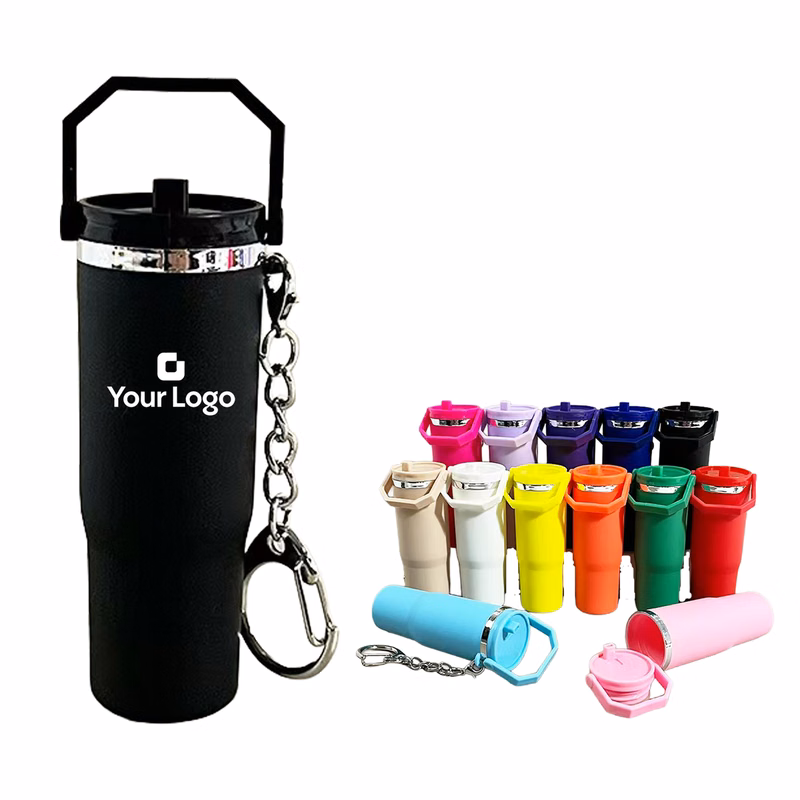 Mini Tumbler Holder Keychain Backpack Charm