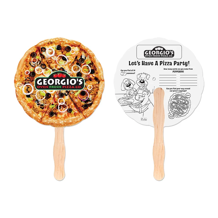 Pizza Shaped Hand Fan 1