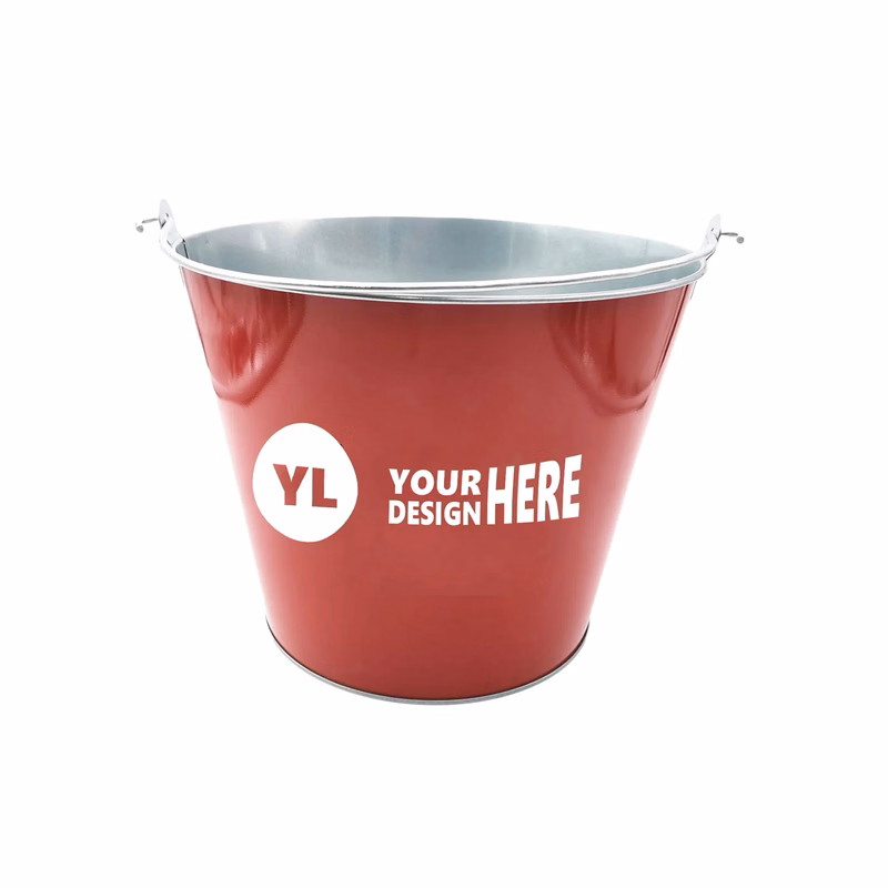 5 Quart Galvanized Metal Ice Bucket