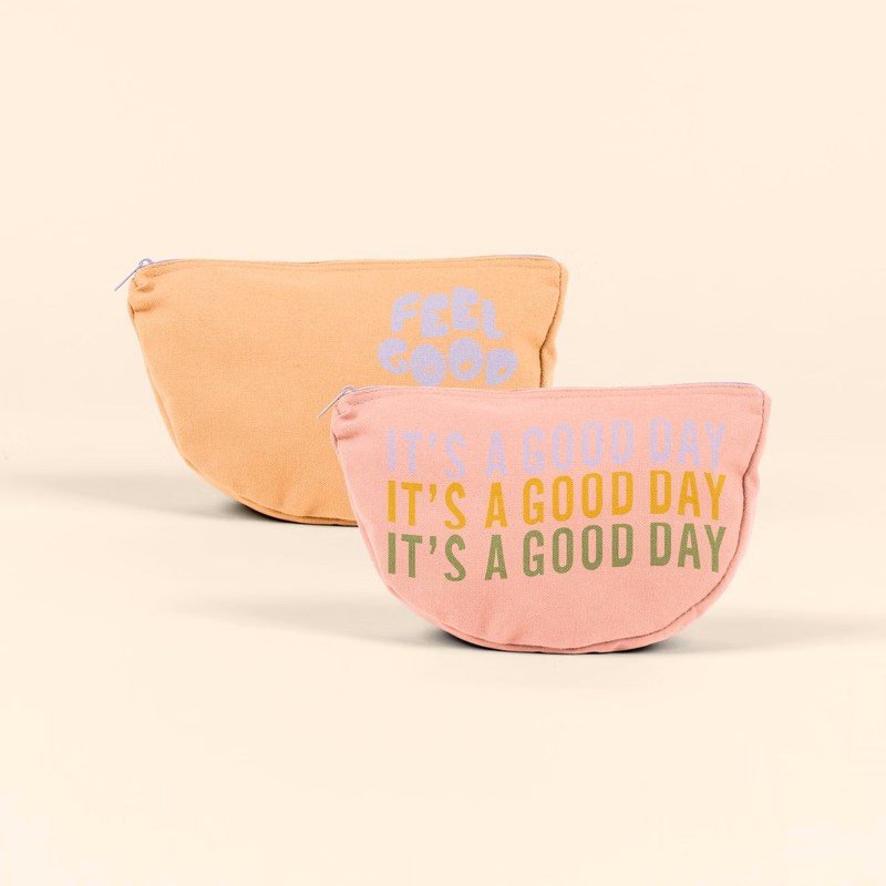 WEDGE POUCH - COLORED CANVAS
