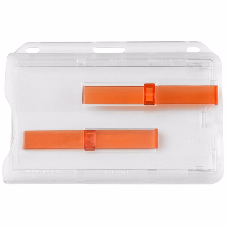 3.58" W x 2.46" H - Horizontal Rigid Card Holder (Blank)