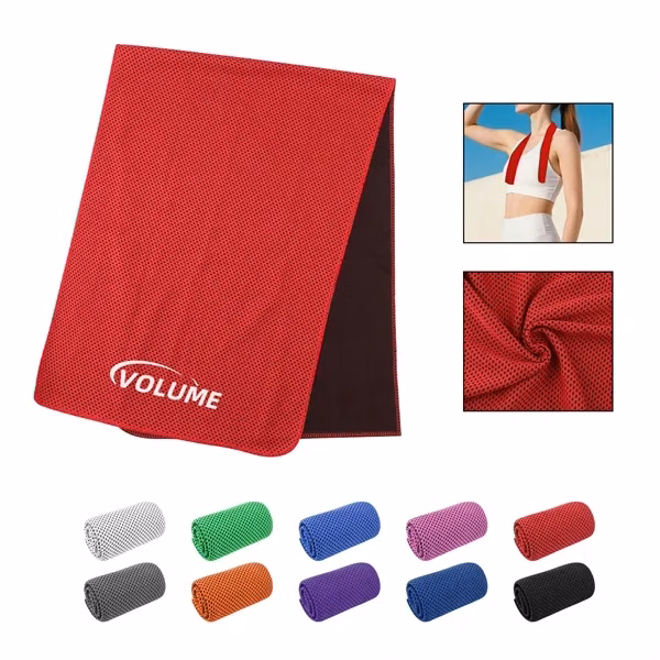Custom 30.5 x 11 Inch Polyester Quick Cooling Towel — Gym and Athlete Promo Gift