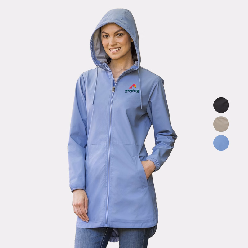Weatherproof® Classic Fit Ladies Hooded Rain Jacket