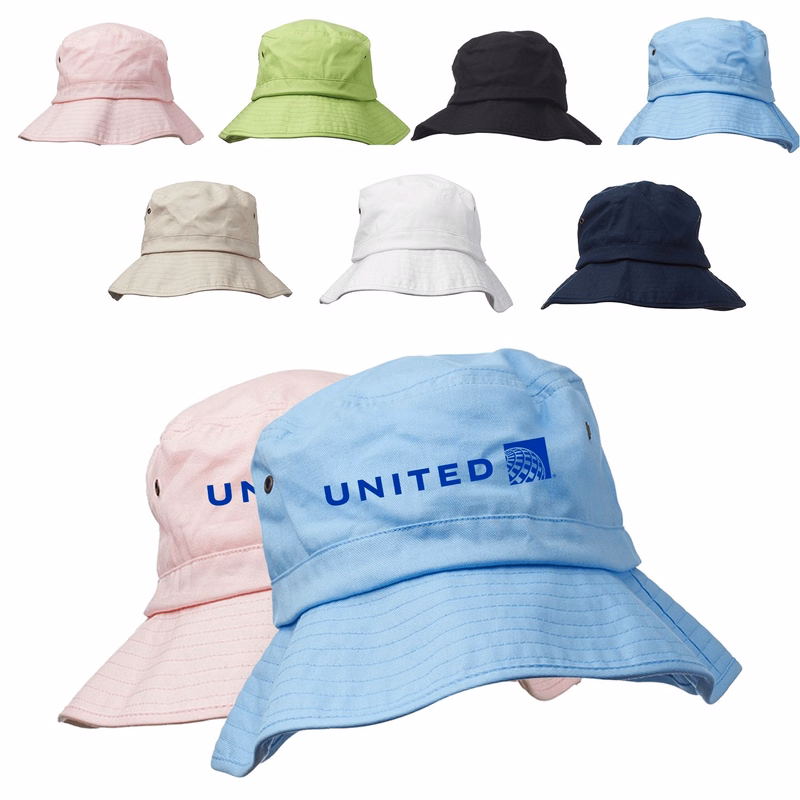 Unisex Lightweight Cotton Bucket Hats, One size fits most.