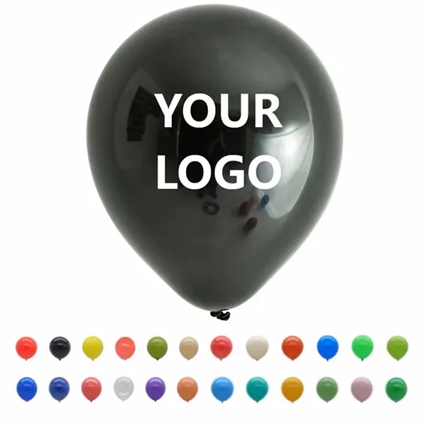 Custom 12 inch Latex Party Balloon — Expandable Colorful Decorations — Event Essential