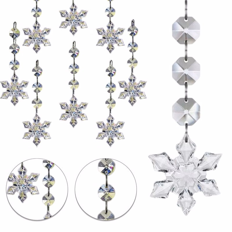 Transparent Crystal Christmas Ornaments