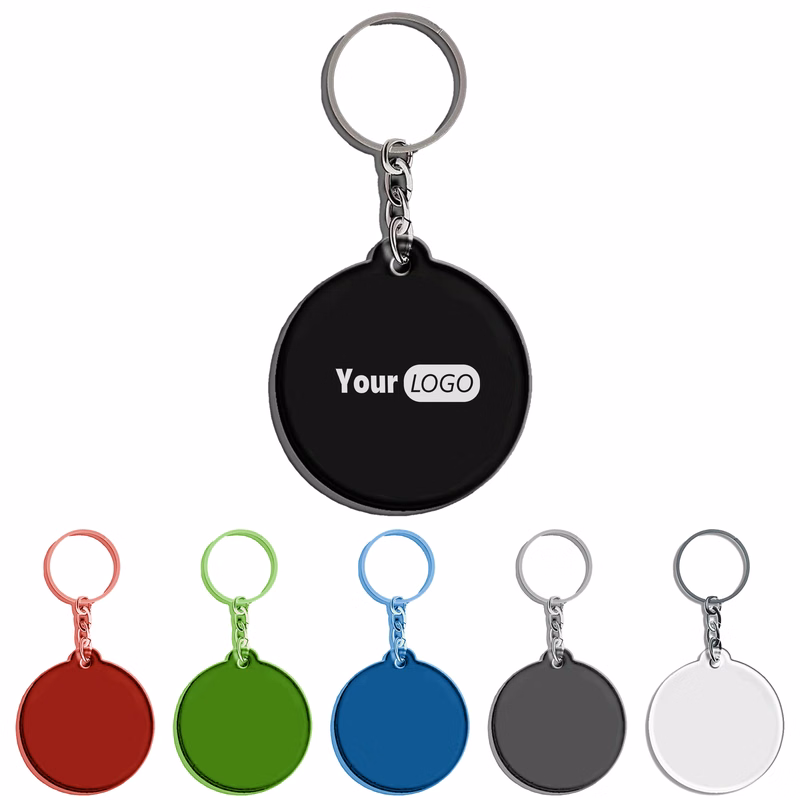 Other Organic Material Customizable Acrylic Round Keychain