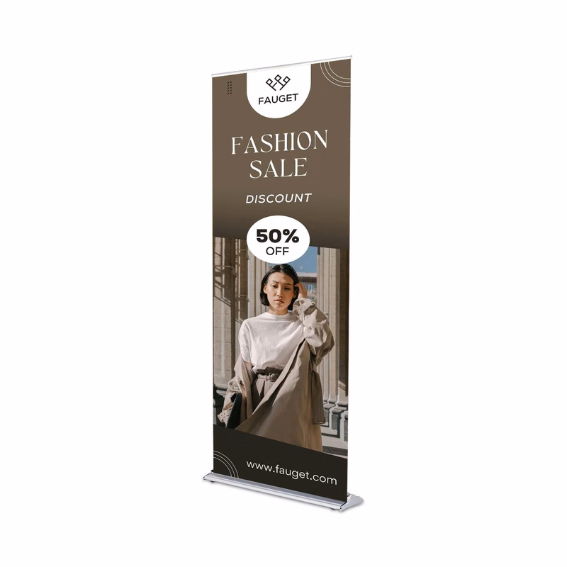 Silverstep 36" x 80" Retractable Banner Stand (Graphic only)