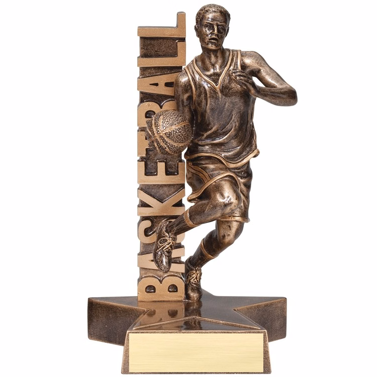 8 1/2" Tall Basketball Male Billboard Resin Award