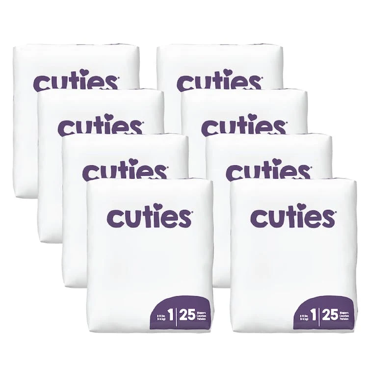 Cuties Diapers - Size 1 8-14 lbs. 200 Diapers 1
