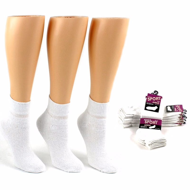 Women's Ankle Socks - Size 9-11 White