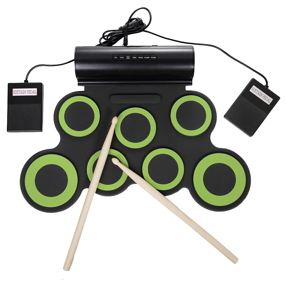 7 Pads Hand Roll Drum 1