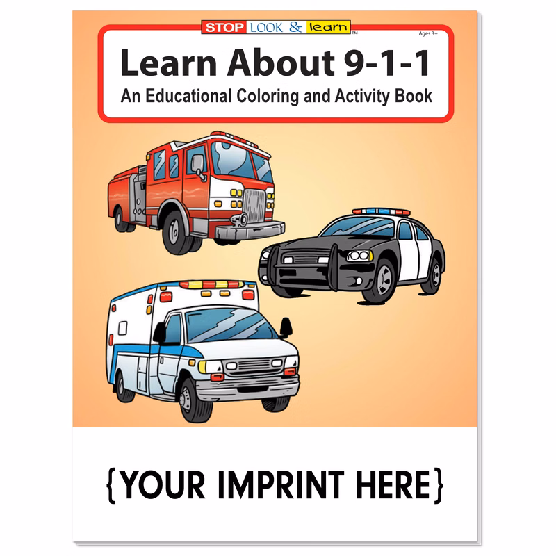 COLORING BOOK - Learn About 911 Coloring & Activity Book