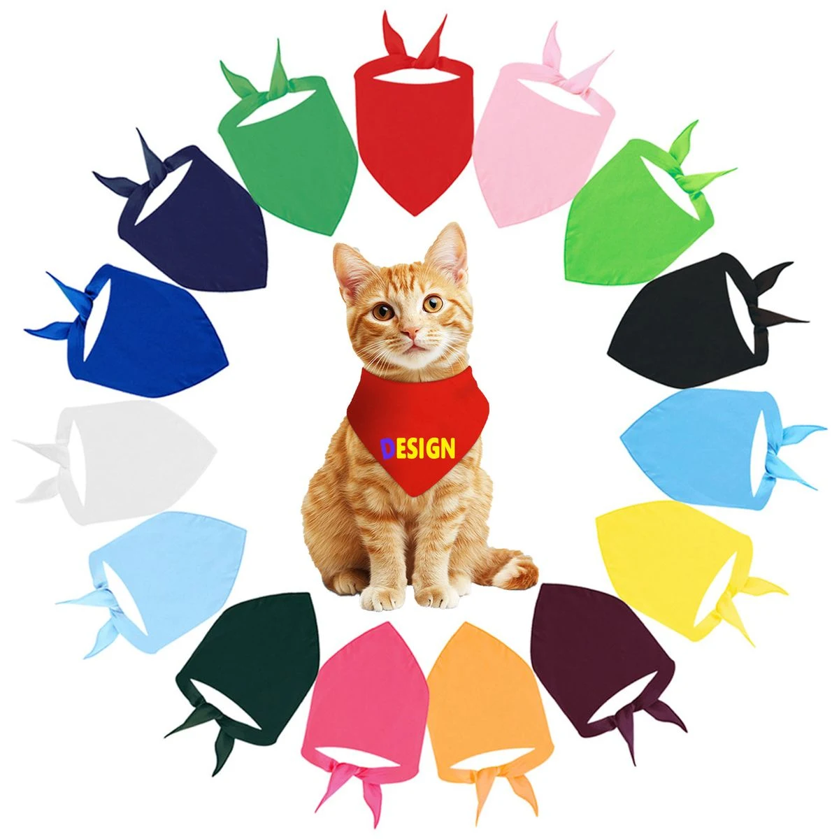 MOQ50 Durable Custom Triangle Dog Bandanas For Everyday Use 1
