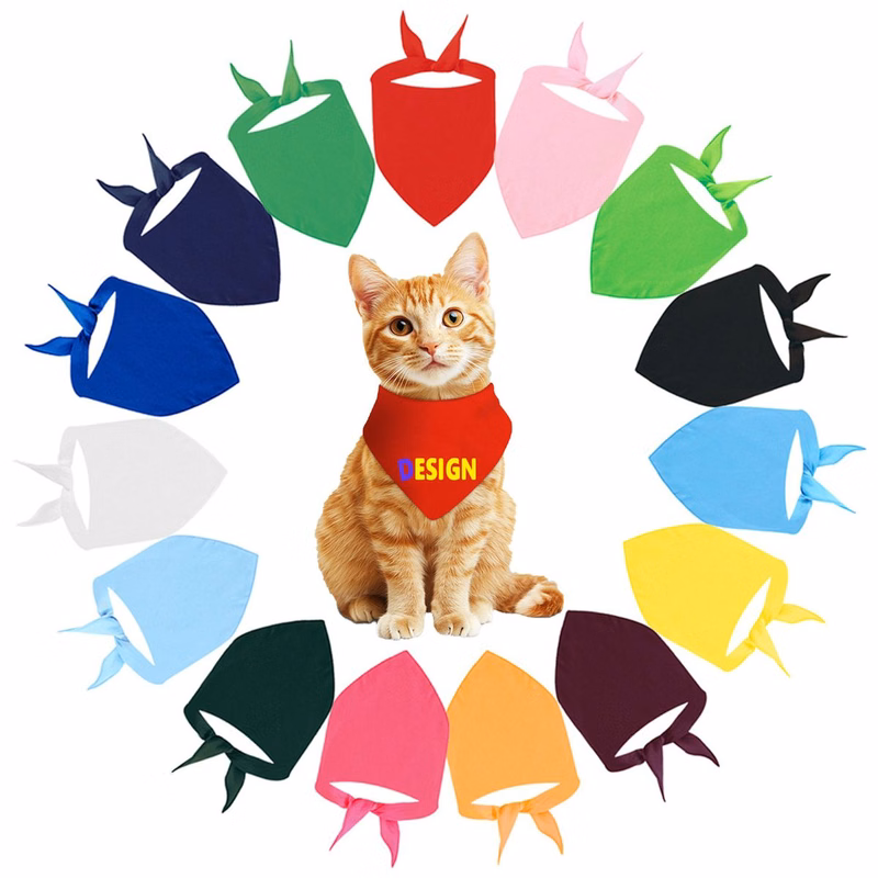 MOQ50 Durable Custom Triangle Dog Bandanas For Everyday Use