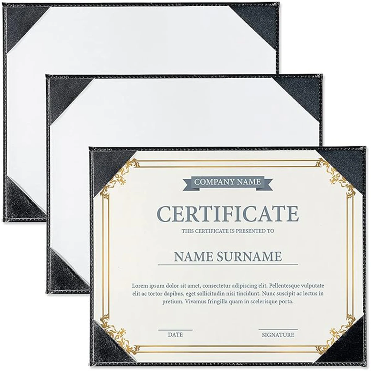 custom Leather Certificate Holders 1