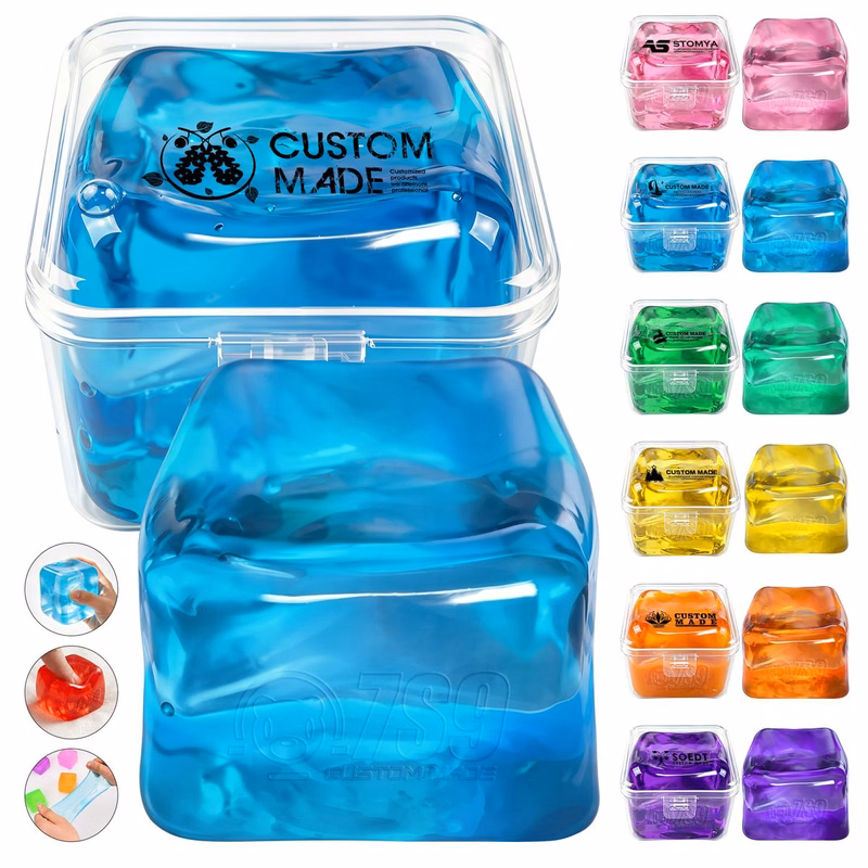 Transparent Malt Sugar Look Ice Cube Squeeze Toy