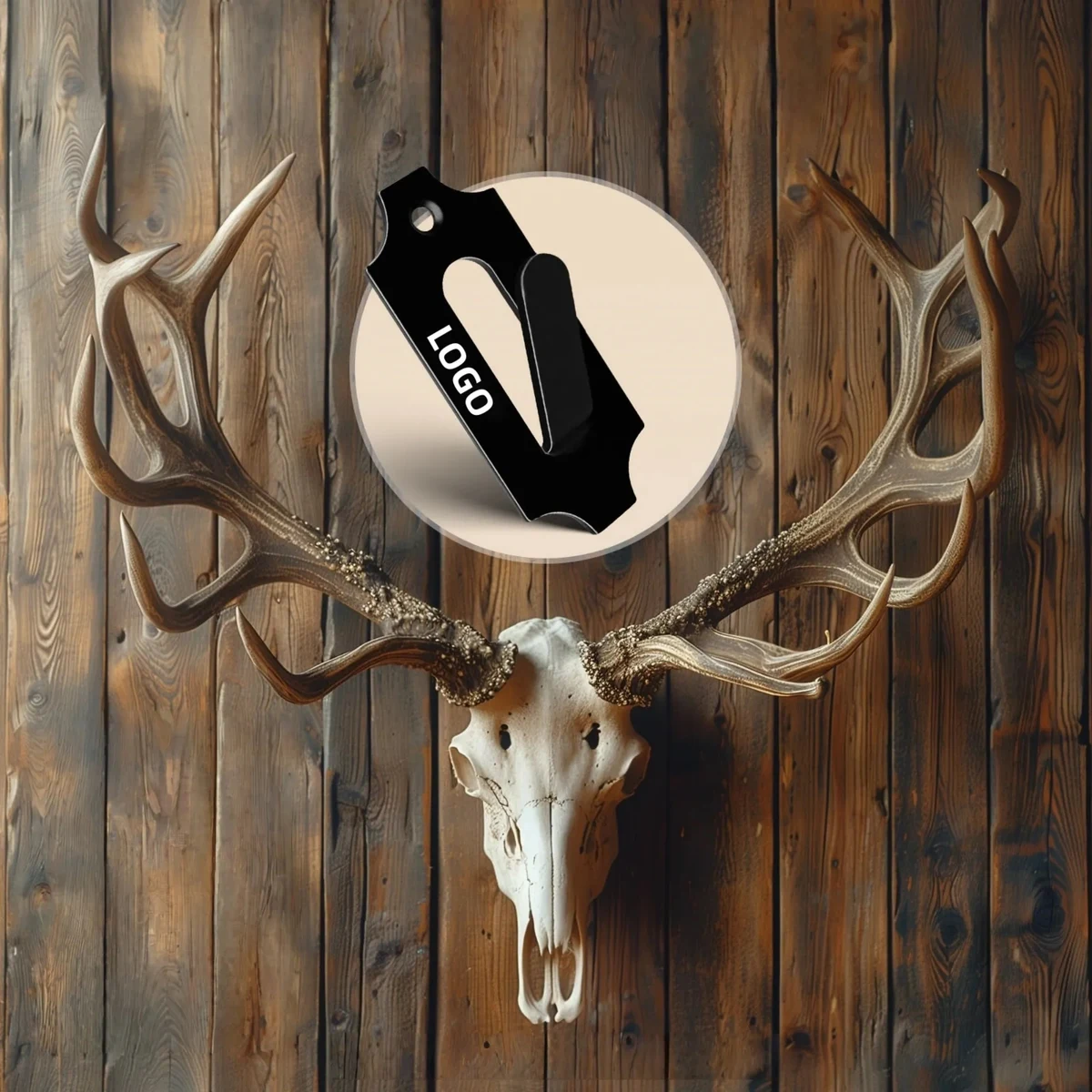 Steel Skull Mount Trophy Display Hanger 1