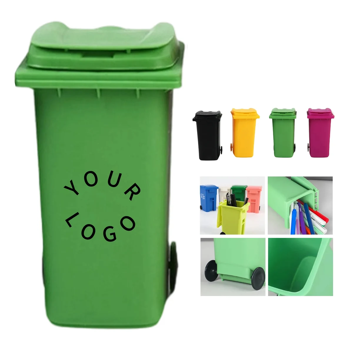 Pen Holder Trash Bin Plastic 1