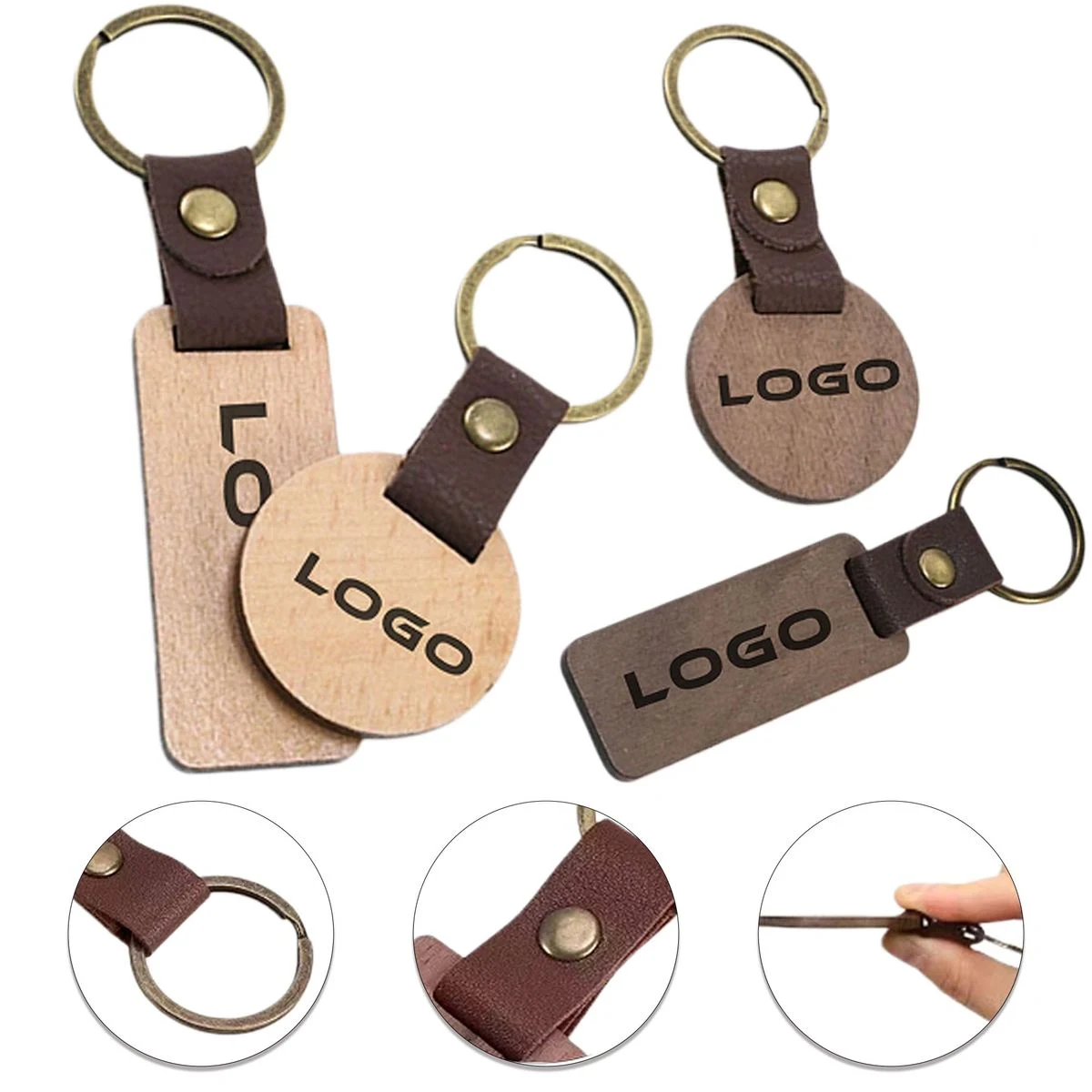 Wooden Keychain Charm 1