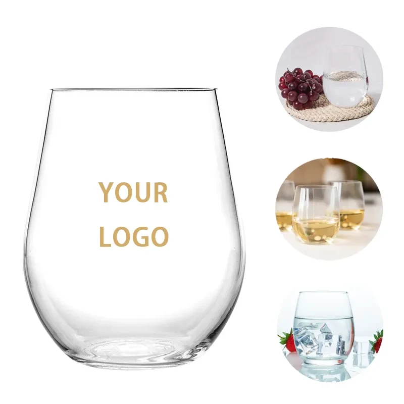 16oz Stemless Plastic Wine Glasses 1