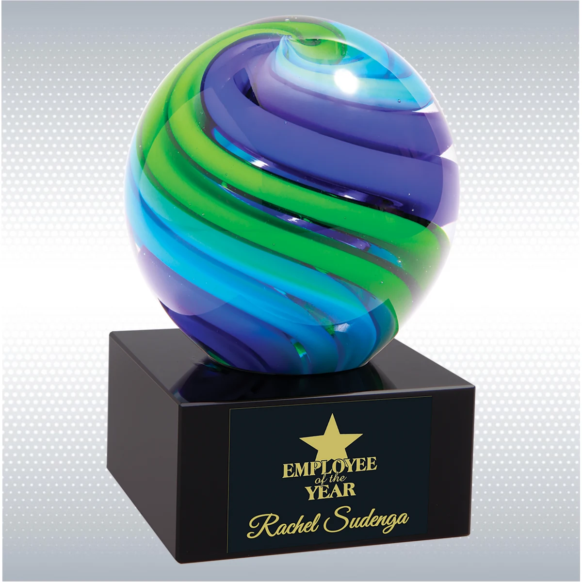 5" Two-Tone Blue & Green Sphere 1